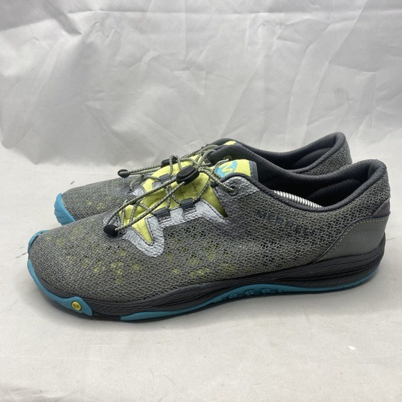 Merrell All Out Shine Trail Running Shoes Barefoot Black Blue J06332 Womens 9M - Picture 2 of 8